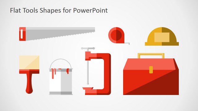 Hardware Tools Flat Design PowerPoint Shapes