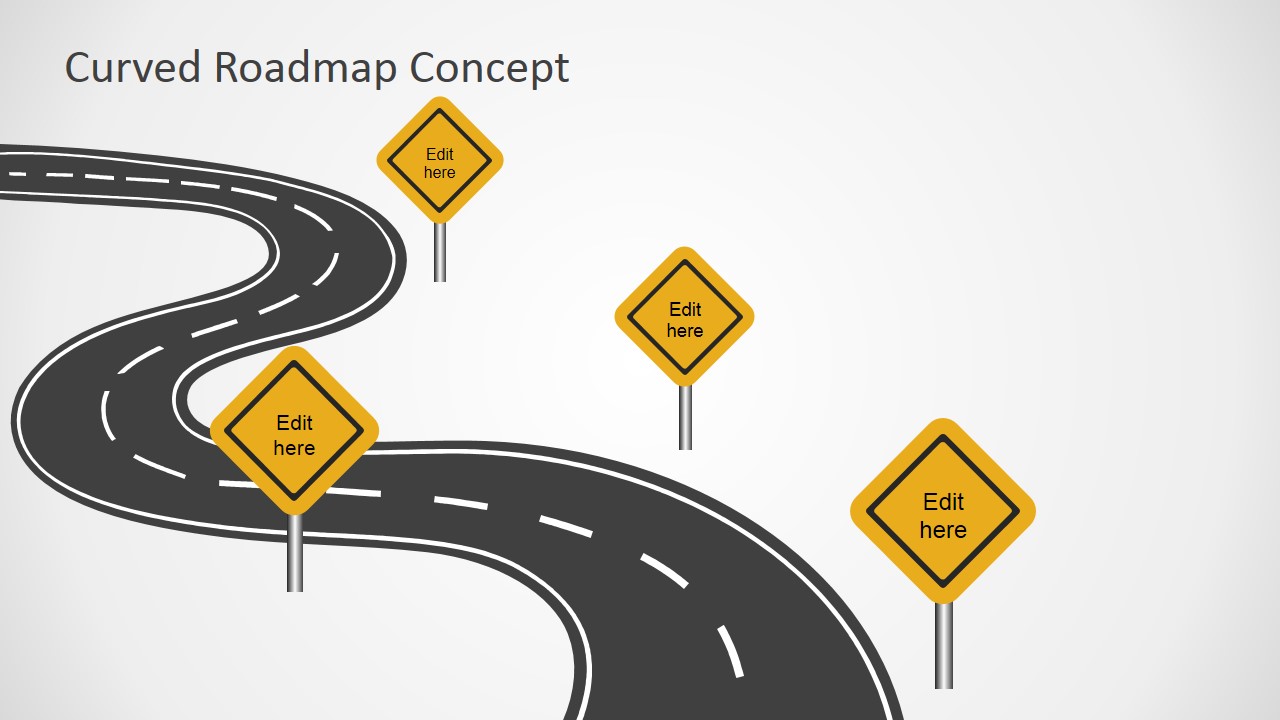 Free Roadmap Powerpoint Curve Template Slidemodel My Xxx Hot Girl 5473