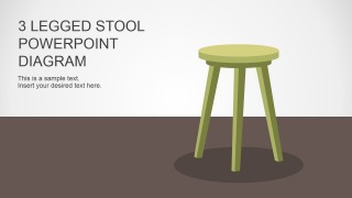 PowerPoint Shapes of 3 Legs Stool