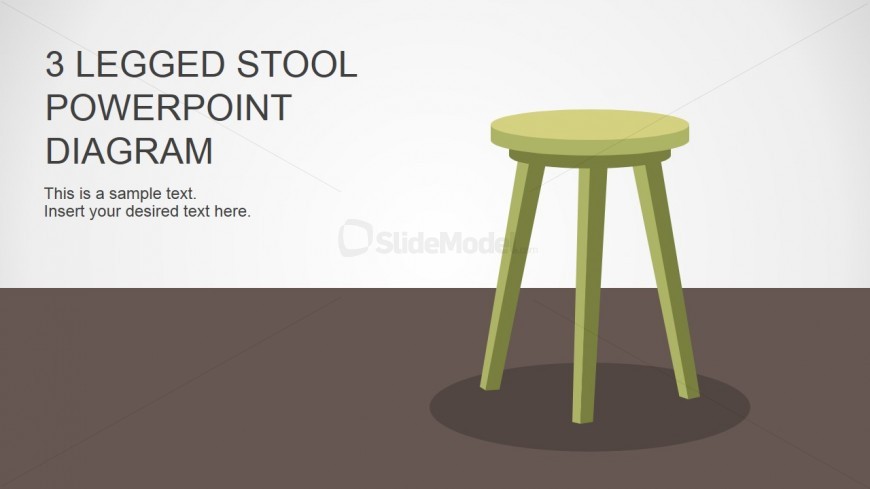 PowerPoint Shapes of 3 Legs Stool