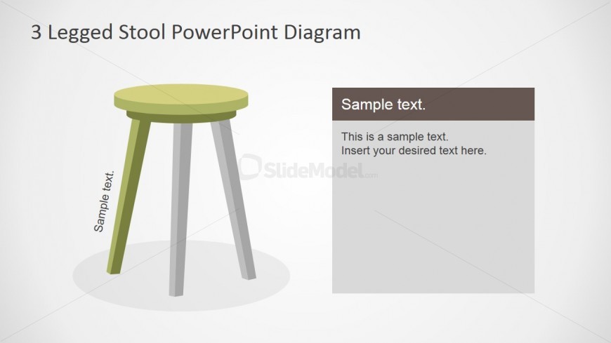PowerPoint Diagram of Wooden Stool