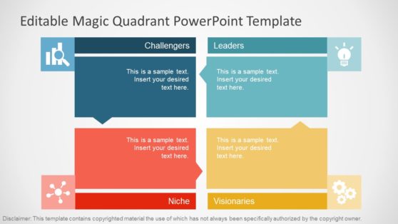 Flat Gartner Magic Quadrant for PowerPoint