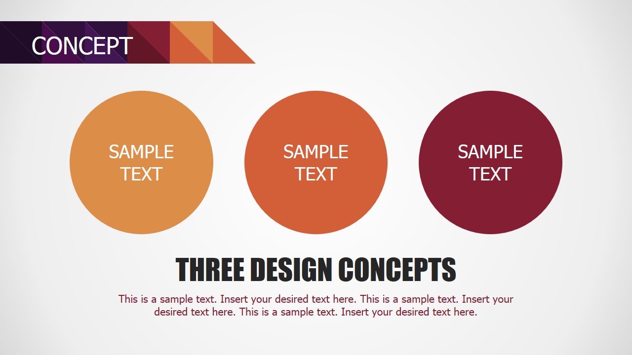 PowerPoint Three Circles Concept Section of Small Business Template
