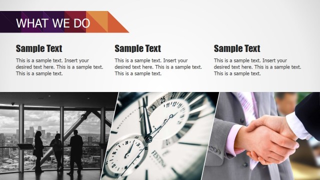 What We Do Section of PowerPoint Deck