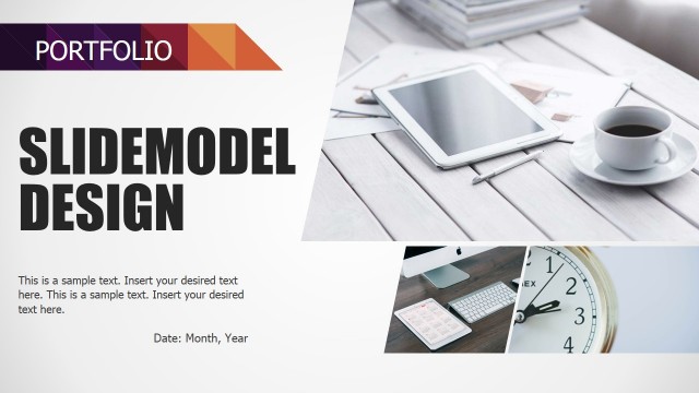 Modern Design of Portfolio Section in PowerPoint