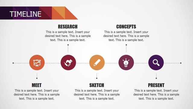 Timeline with Icons for Small Business Template