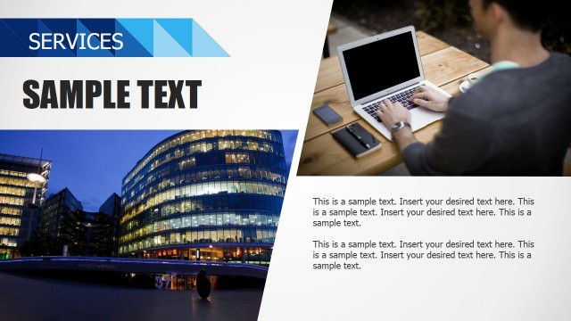 Two Panes Photo Placeholders Services Design