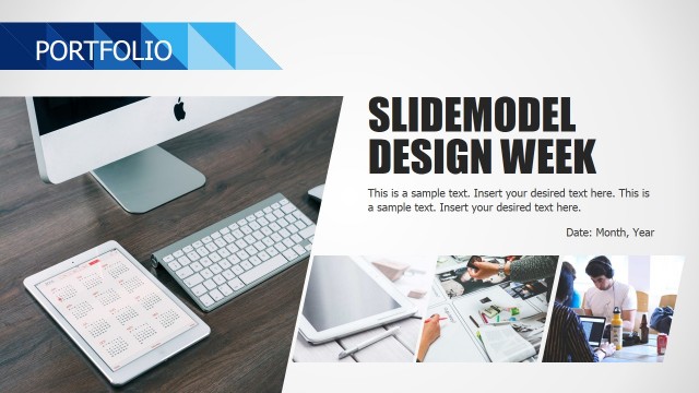 Two Vertical Main Tiles Portfolio Section Design