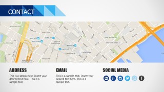 PowerPoint Contact Us Slide Design Blue Business Deck