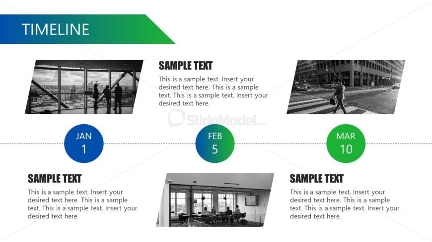 Small Business Template Slide - Timeline Diagram