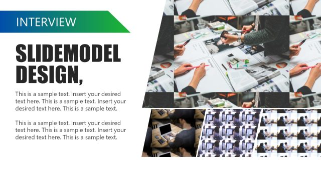 Interview Slide with Placeholder Images