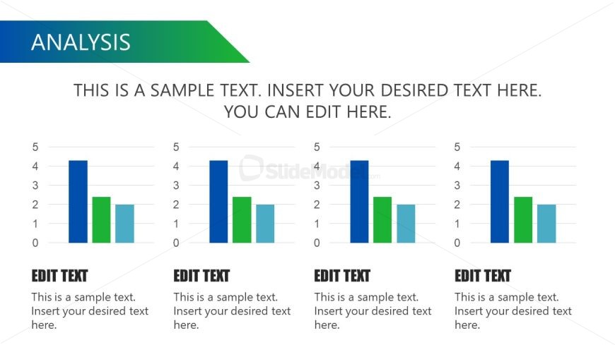 Multiple Column Charts Slide  Template 