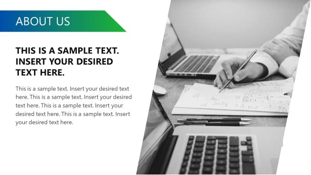 Professional Small Business PPT Slide  – About Us Slide