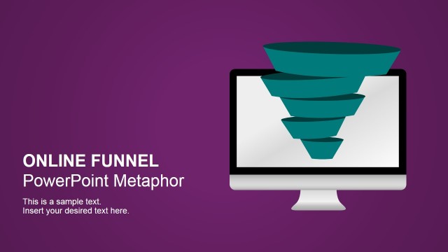 Online Sales Funnel Metaphor Shapes for PowerPoint