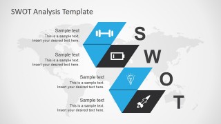 Blue SWOT Analysis PPT Slide Design
