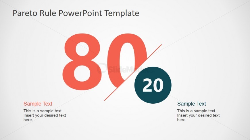 PowerPoint 80-20 Rule Pareto Metaphor Design 