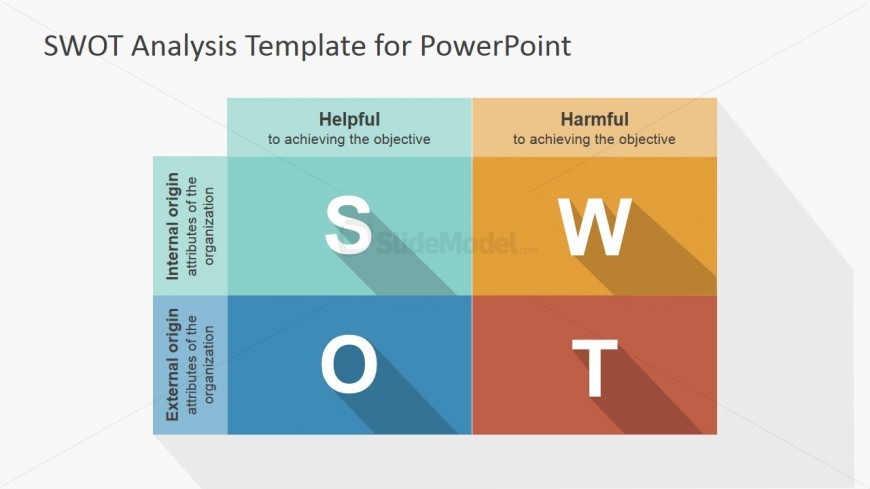 Flat Design SWOT Matrix PowerPoint Template