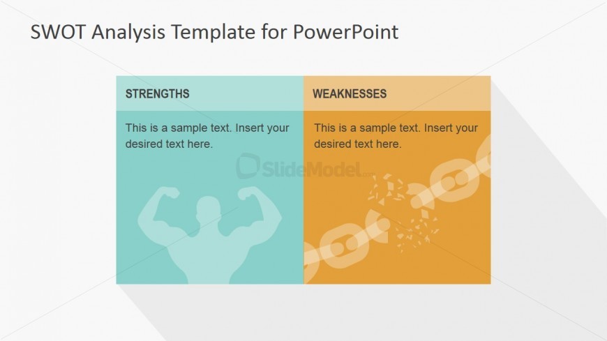 PowerPoint Slide Design Featuring Strengths and Weaknesses SWOT