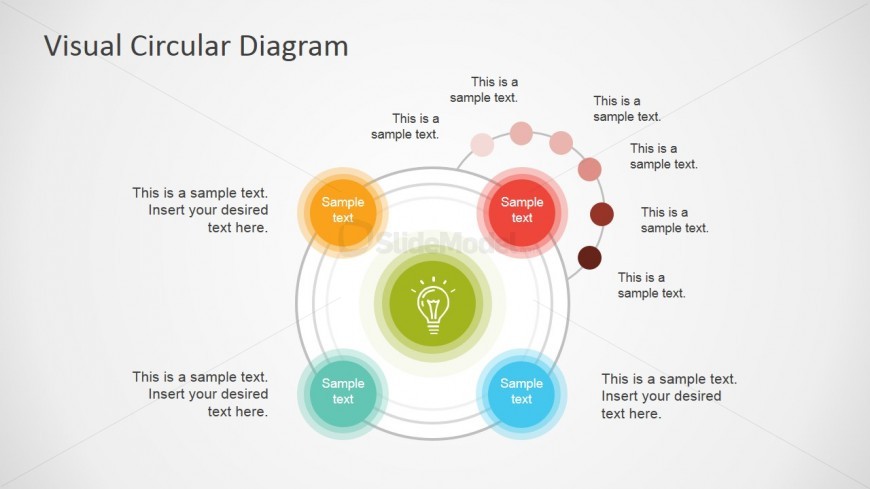 Circular PowerPoint Diagram Waves Metaphor