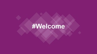 Hashtag Cover Slide Design with Purple Background