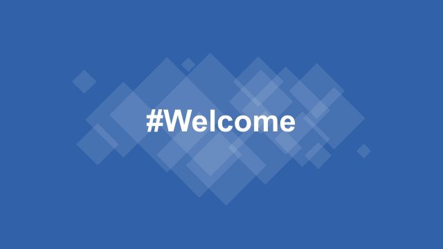 Hashtag Welcome Cover Slide PPT