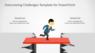 PowerPoint Clipart Crossing the Chasm over a Board
