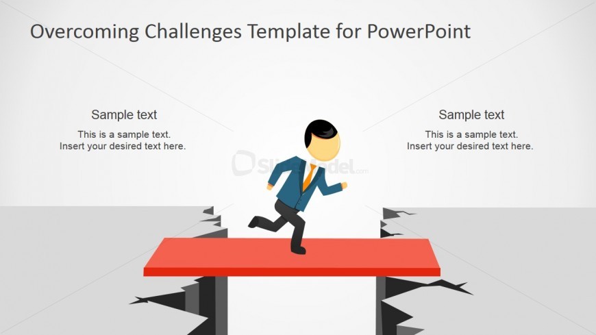 PowerPoint Clipart Crossing the Chasm over a Board