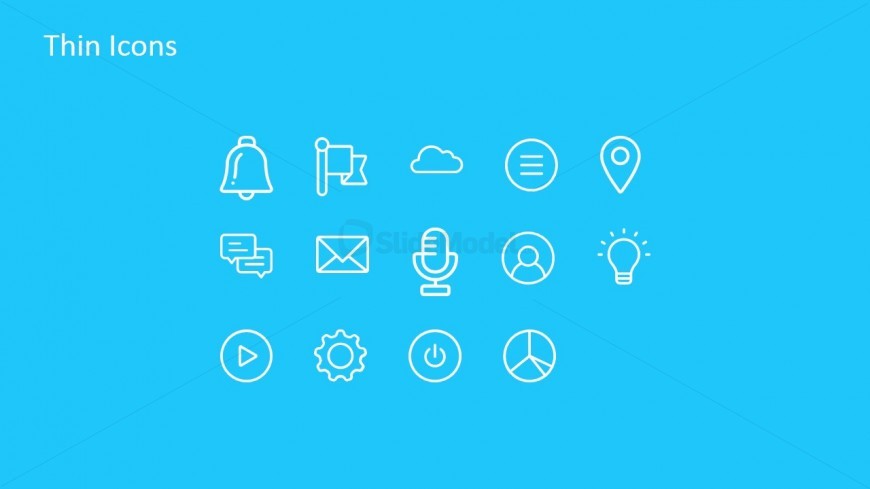 PowerPoint Thin Icons Featuring Technology