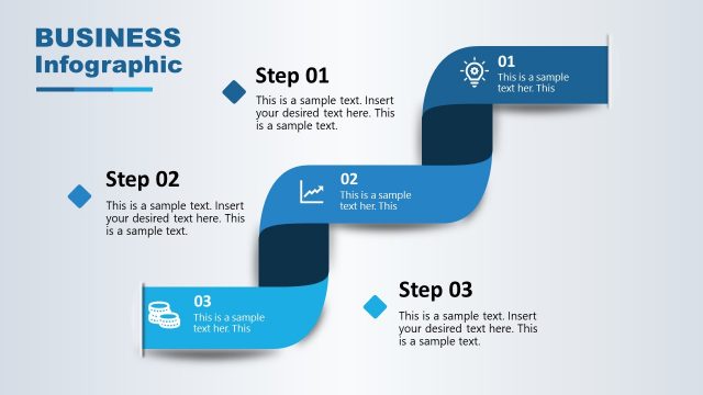 3-Step Business Infographic Slide Template for PowerPoint