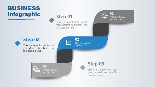 PPT Slide Template of 3 Stage Diagram