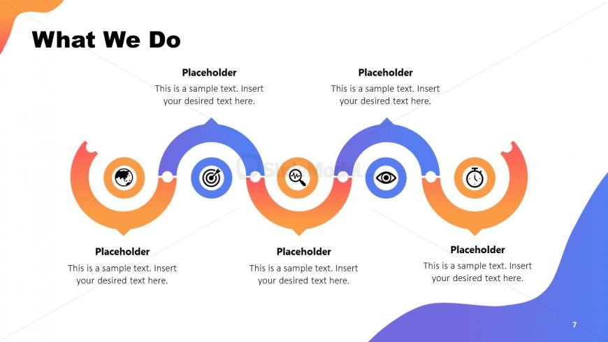 Five-Step Diagram for Process Steps - Bootstrap Presentation