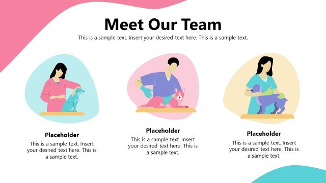 Vet Clinic Meet Team PowerPoint Template