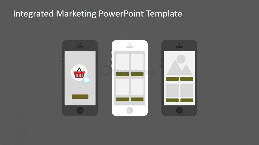 PowerPoint Clipart featuring Different Smartphones