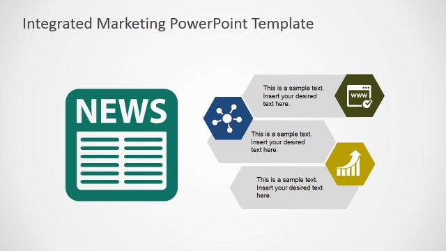 Newspaper Marketing Channel PowerPoint Shapes