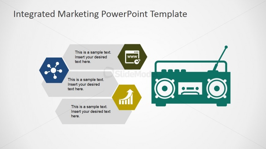 PowerPoint Shapes of Radio as Marketing Channel
