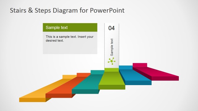 Network Step Stairs 6 Step Diagram for PowerPoint