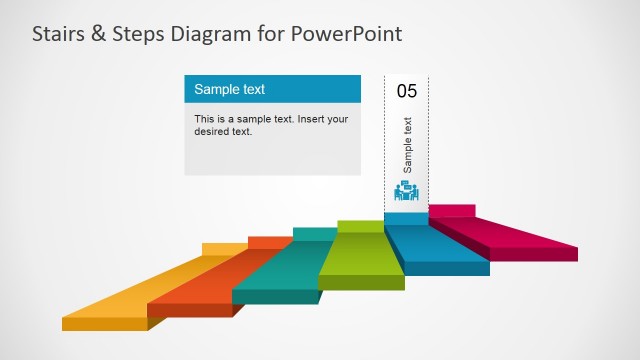 Business Meeting Icon Step on Stairs Diagram for PowerPoint