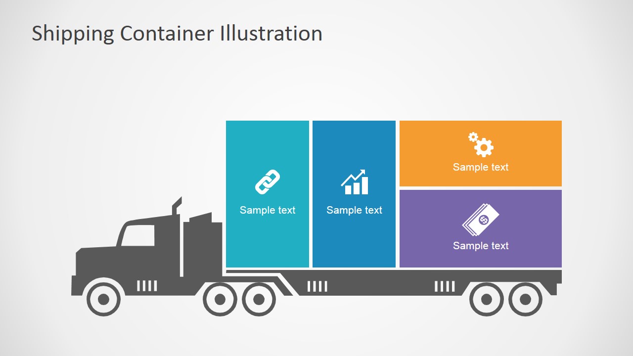 PowerPoint Truck Clipart Infographic