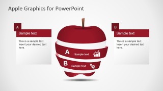 PowerPoint Shape of Apple with Segments