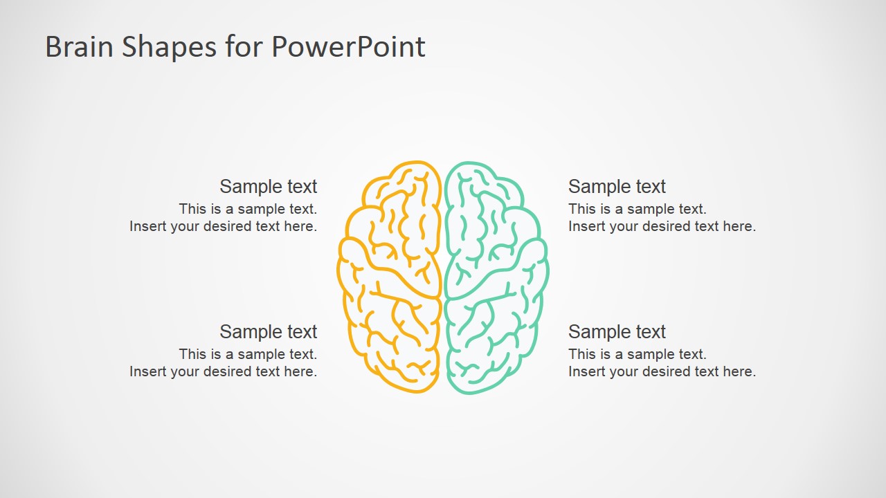 Brain Shapes Infographic For PowerPoint 