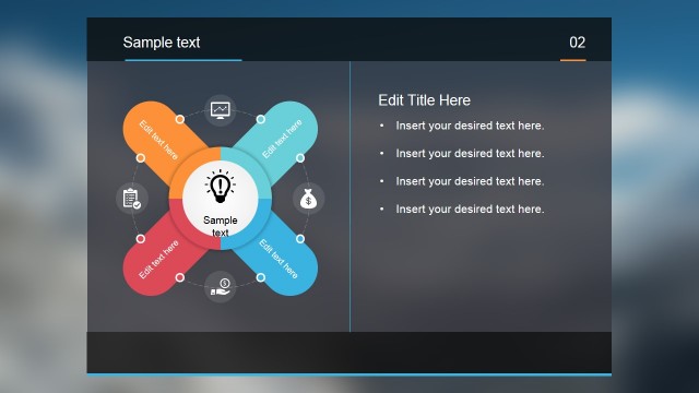 PowerPoint Diagram over Blur Background
