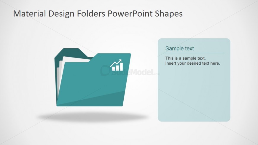 PPT Template Flat Design Folder Shapes