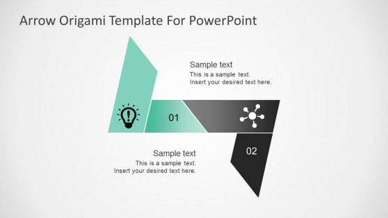 Free Origami PowerPoint Template with Arrows