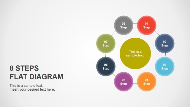 8 Step Flat Diagram for PowerPoint