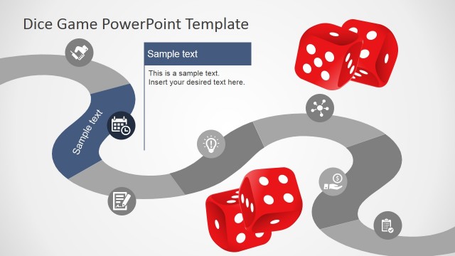Board Game Metaphor PowerPoint Roadmap Design