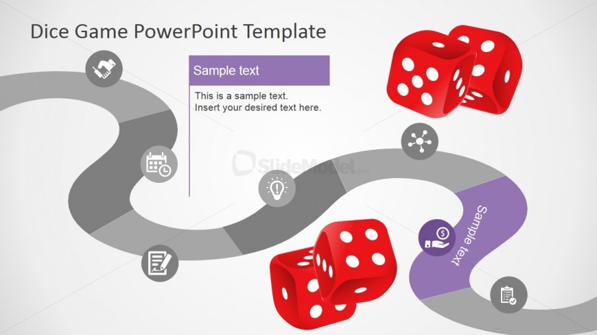 PowerPoint Timeline 7 Steps Board Game Design