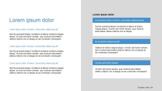 Presentation Template PowerPoint Slide Design Two Column Tiles