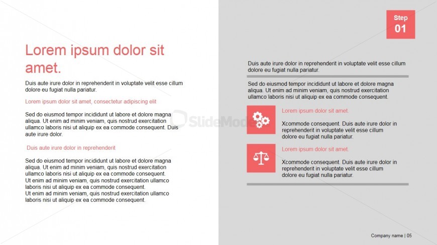 PowerPoint Section Design of Presentation Template