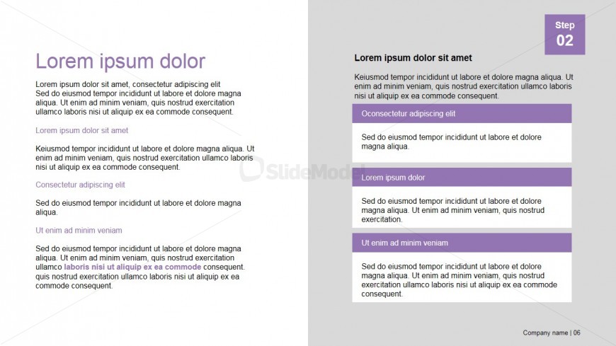 PowerPoint Presentation Template Description Section Design