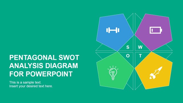 Pentagonal SWOT Analysis Diagram for PowerPoint